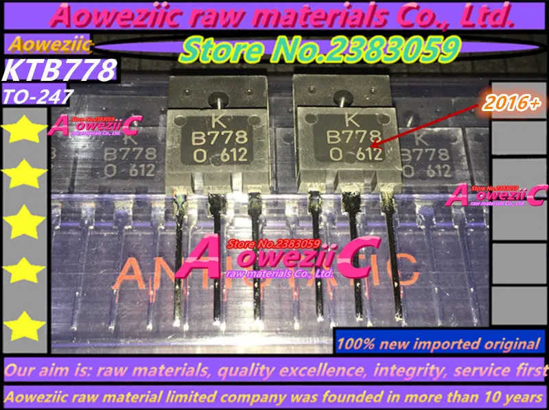 Aoweziic 100% новый импортный оригинальный KTB778 KTD998 TO 3PF усилитель мощности звука B778 D998