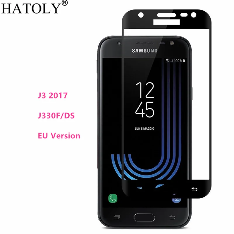 Закаленное стекло для Samsung Galaxy J3 2017 2 шт. защитная пленка с закругленными краями