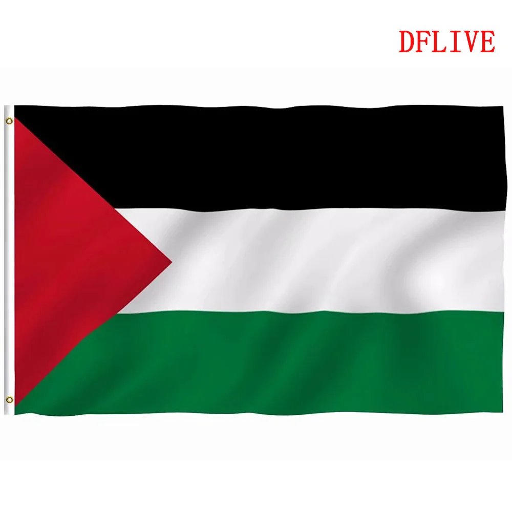 Национальный Баннер DFLIVE Palestine флаг 3x5 футов полиэстер 90x150 см | Дом и сад