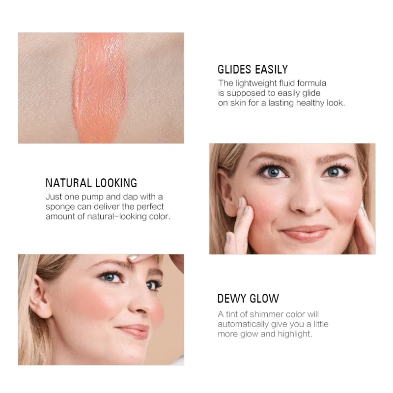 1PC Professional Makeup Liquid Blush Face Rouge Make Up Natural Cheek Blusher Long Lasting Cosmetics 4 Colors 1PC Professional Makeup Liquid Blush Face Rouge Make Up Natural Cheek Blusher Long Lasting Cosmetics 4 Colors