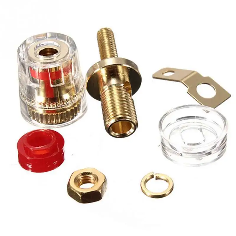 

Hot High Quality 2pcs 4mm Amplifier Speaker Terminal Binding Post Banana Plug Socket Connector
