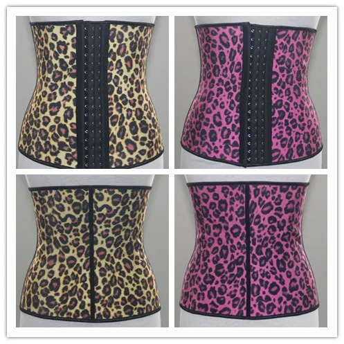 8112 leopard latex corset