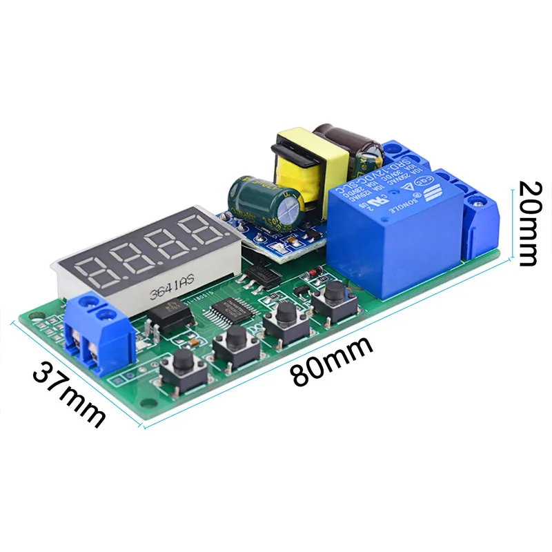 Цифровой AC 220 В многофункциональный таймер задержки синхронизации реле триггера модуль твердотельного реле