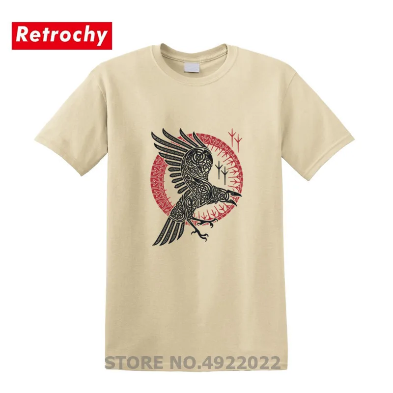 Высококачественная винтажная Мужская футболка Ragnar's Raven летняя классная
