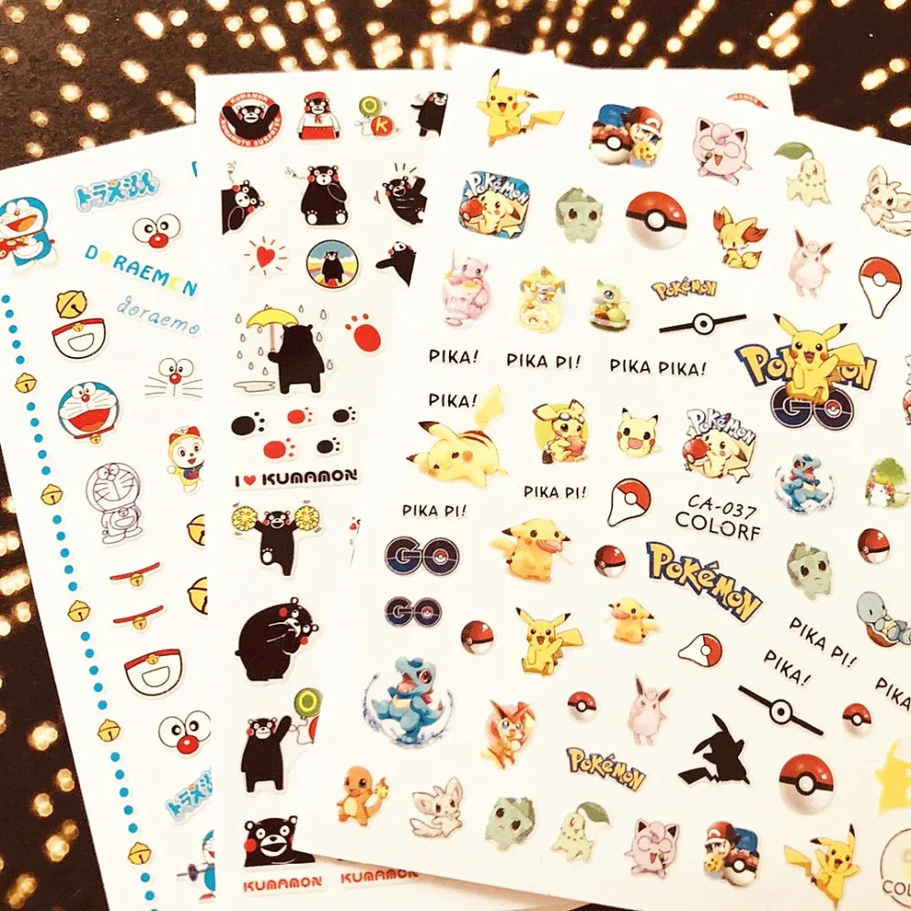 

CA-36-37-38-143-144 cartoon 3d nail art stickers decal template diy nail tool decorations