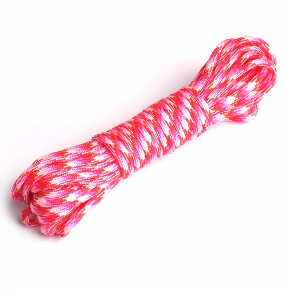 5 ألوان 25/50/100ft Paracord في الهواء الطلق تسلق كامب 550 المظلة الحبل الحبل حبل مل المواصفات النوع الثالث 7 حامل بقاء حبل 5 ألوان 25/50/100ft Paracord في الهواء الطلق تسلق كامب 550 المظلة الحبل الحبل حبل مل المواصفات النوع الثالث 7 حامل بقاء حبل