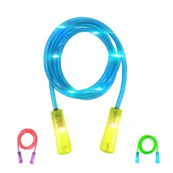 2,5 м детские игрушки Фитнес Бодибилдинг Упражнение красочный меняющийся светодиодный мигающий светить свечение скакалка