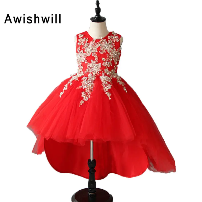 red colour evening gown