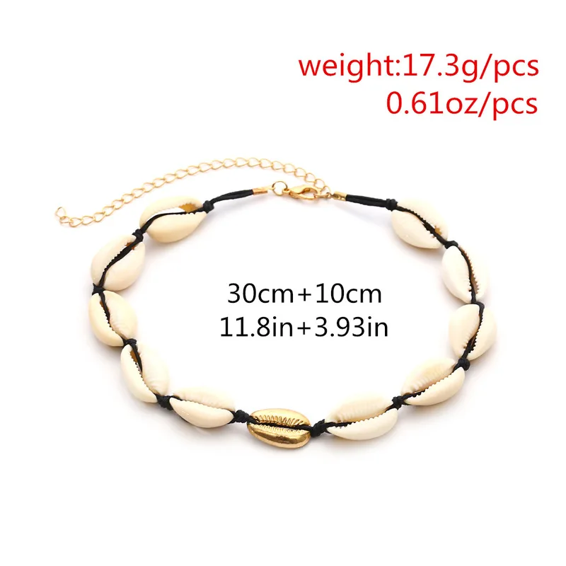 ASHMITA 2019 3 Style Vintage Beach Jewelry Bohemian Shell Hand-Woven Simple Pendant Necklace Bracelet Set For Women Girl