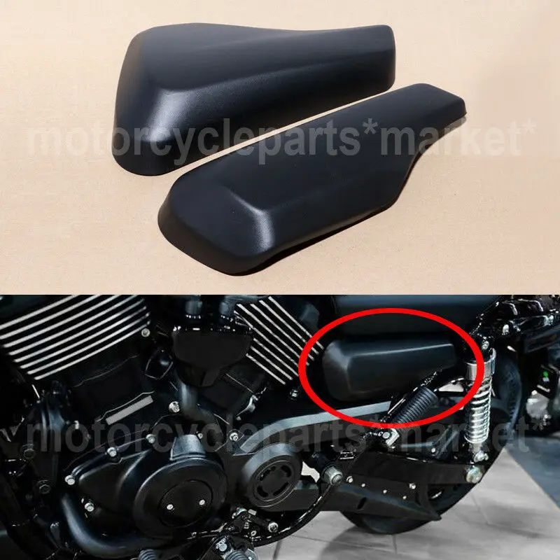 

1 Piar Black Motorcycle Battery Side Fairing Covers Left Right Battery Cover For Harley Street 500 XG750 XG 750 2014-2018