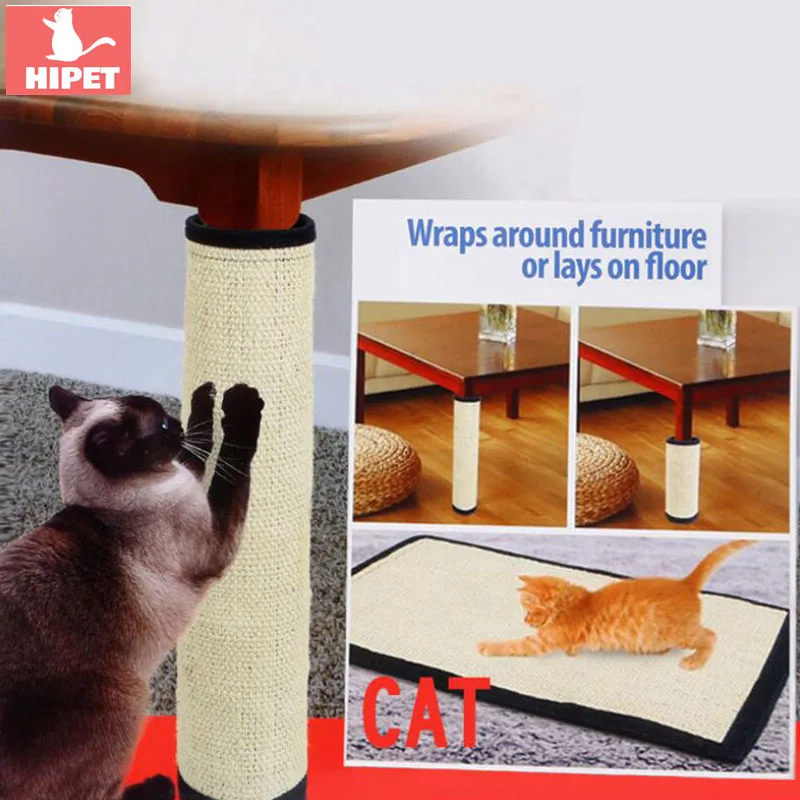 

HIPET Natural Sisal Cat Scratching Post Mat Velcro Furniture Foot Protector ClimbTree Kitten Pet Cats Scratch Board Pad