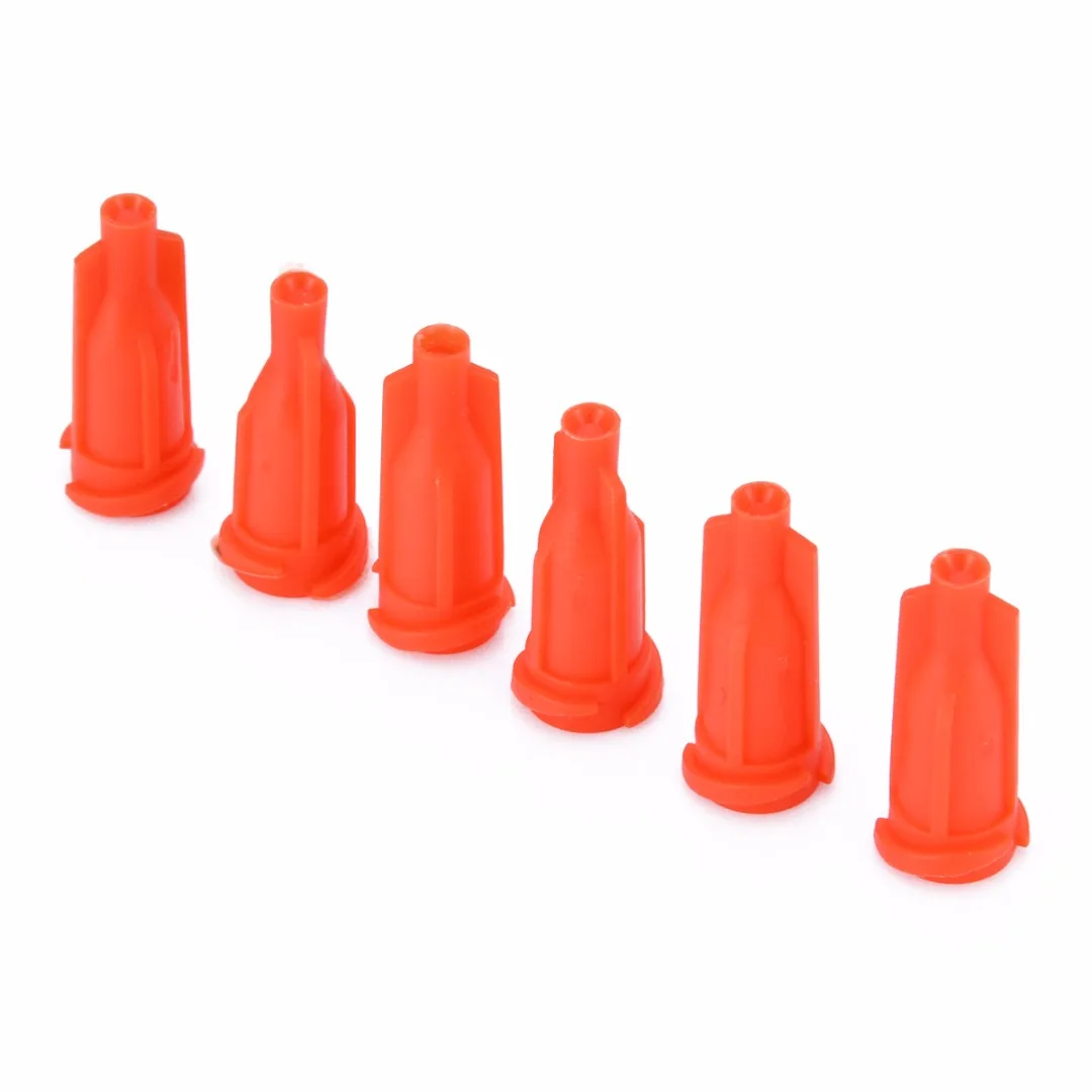 

100pcs High Quality Syringe Tips Assortment Caps Orange Injector Dispensing Needle Sealing Plug For Storing Glue