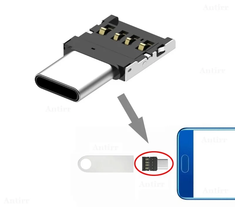 5 шт. USB-C 3,1 type-C разъем типа C Micro USB 2,0 для OTG адаптер конвертер для планшет телефон Android флэш-накопитель U диск