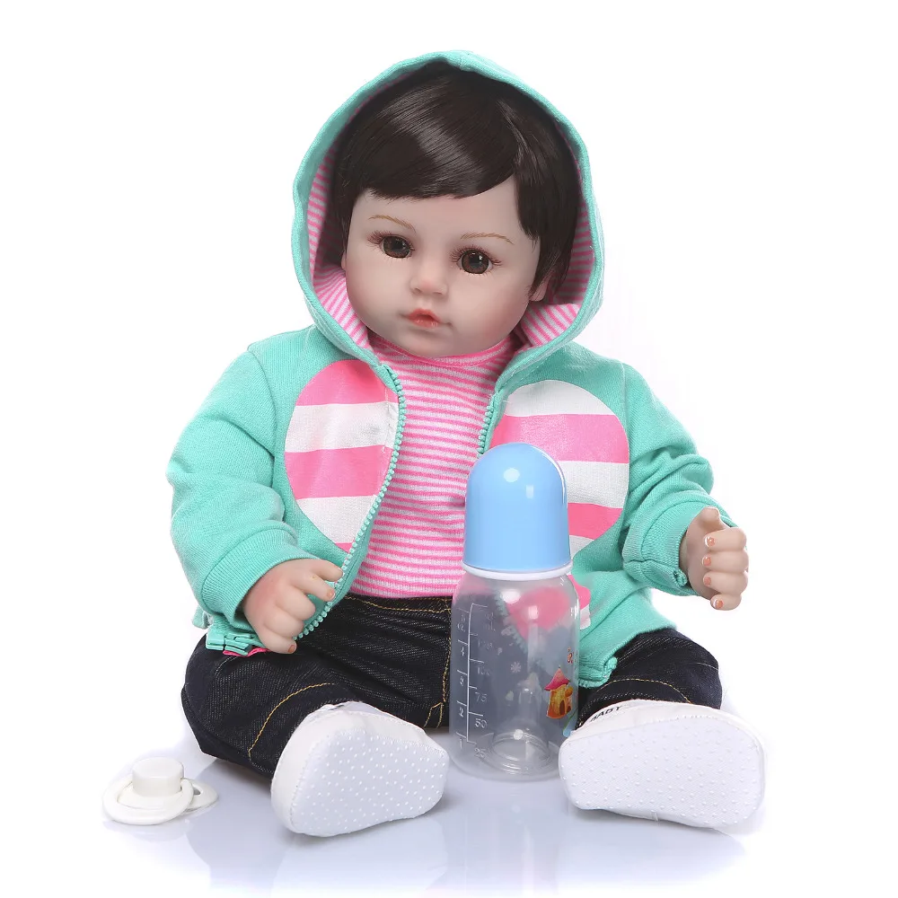 Nicery 19 дюймов 48 см кукла Bebe Reborn мягкая силиконовая игрушка для мальчиков и девочек