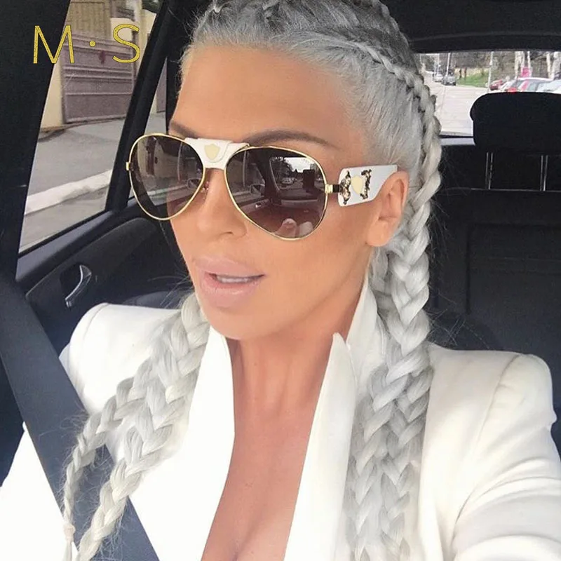 Женские квадратные солнцезащитные очки MS Classic модные в стиле ретро|brand sun glasses|designer
