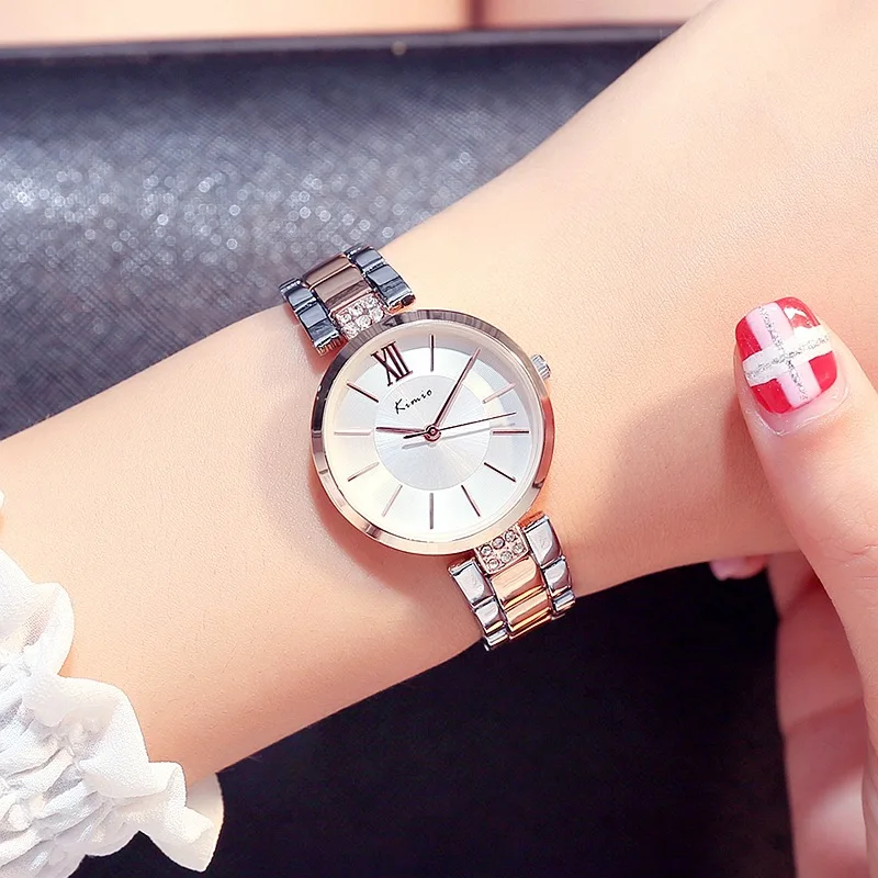 KIMIO Брендовые женские часы - Цвет: rose gold watch 2