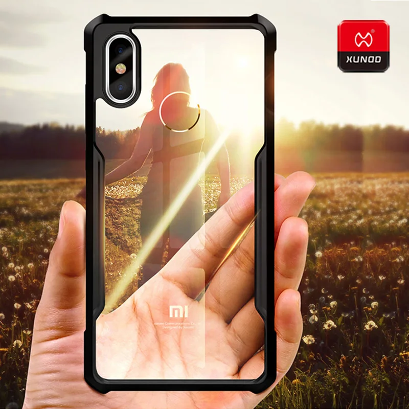 

Luxury Transparent Glass Shell Back Case For Xiaomi mi8 SE mi8 Explorer Version Phone Silicone 360 Full Shockproof Cover Cases