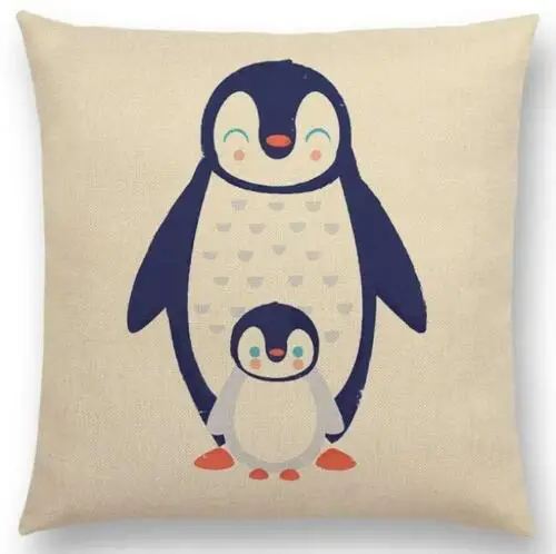 HGLEGYWPenguin Акула собака КИТ Тролль подушка для птиц чехол бросок Мягкий Чехол на подушку комнаты подарки односторонняя печать - Цвет: 20