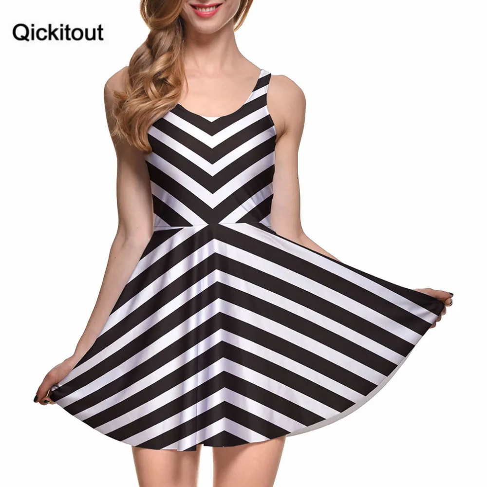 

Spring Hot Sexy Women Clothing Runway Female Dresses BEETLEJUICE REMIX SCOOP SKATER DRESS Pleated Drop Shipping S119-101