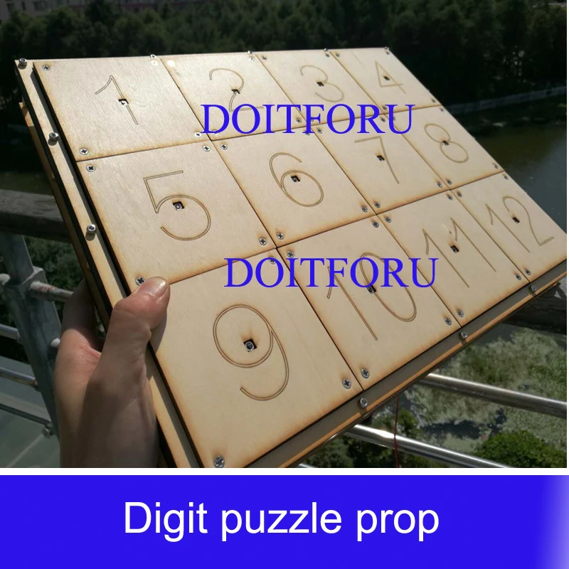 escape room number puzzle prop lay the 12 digit figure puzzles to the
