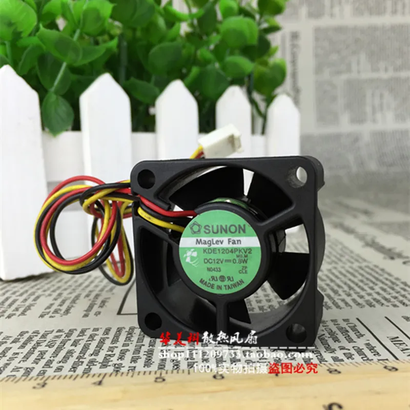 

Original SUNON KDE1204PKV2 12V 0.8W 4020 4CM 3 wire switch silent fan 40X40X20MM