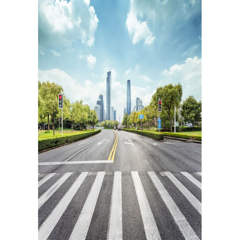 

Seamless Vinyl Photography Backdrop City Street Buildings Computer Printed Children Backgrounds for Photo Studio F-3177