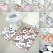 QI JIE 2 STKS Badkamer Matten набор U Vorm коврик Kleed комплект Wc Bad On Bad antislip Vloer Tapijt Matras voor Badkamer Декор