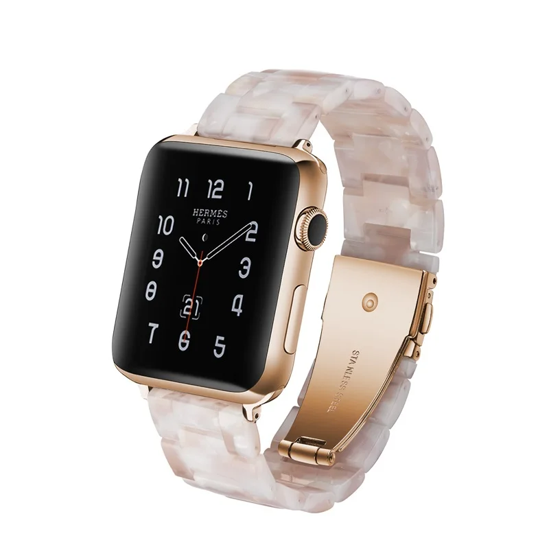 Ремешок из смолы 38/40/42/44/мм для Apple Watch Series 4 3 5 2 1 модный сменный Браслет iWatch