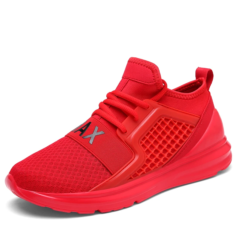 

Breathable Running Shoes For Man Black White Sport Shoes Men Sneakers Zapatos corrientes de verano Red chaussure homme de marque