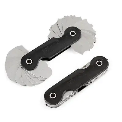 

2 Pcs Compact Design R7-14.5mm 32 Leaves External Internal Radius Gauge Tool