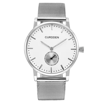 

2020 Hot Sale CURDDEN Fashion Silver Men Watch Fashion Stainless Steel Waterproof Minimalist Reloj Hombre Acero Inoxidable Lujo