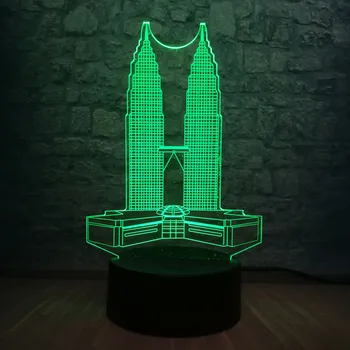 

New 3D Interesting Building LED Night Light Singapore Sign Landmark RGB Lighting Multicolor Bedroom Home Decoration Gift Toys