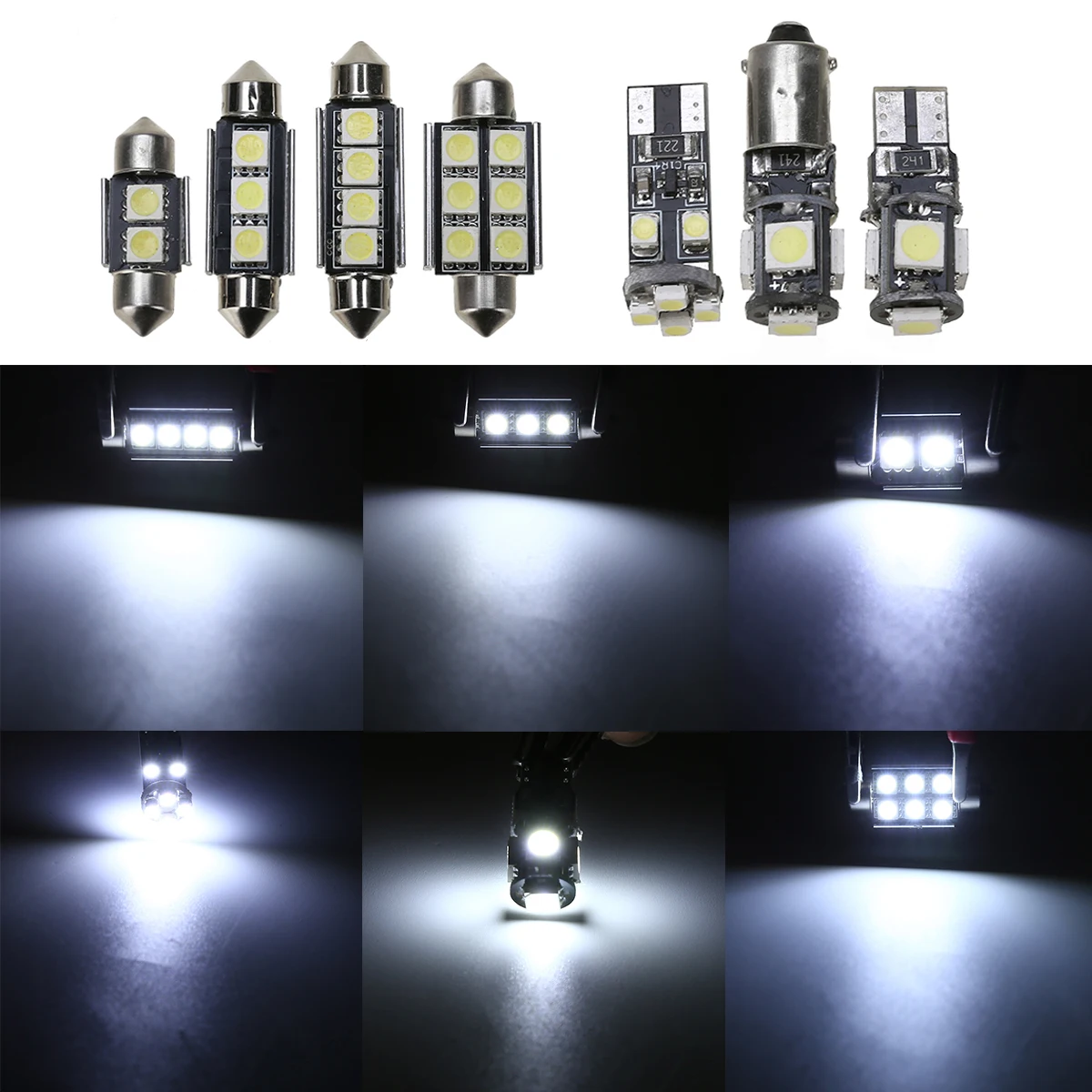 25Pcs/Set Car Interior Dome Map White LED Light Bulb Kit Auto Door Mirror Trunk Glove Lights For BMW X5 E70 M 2007 - 2013