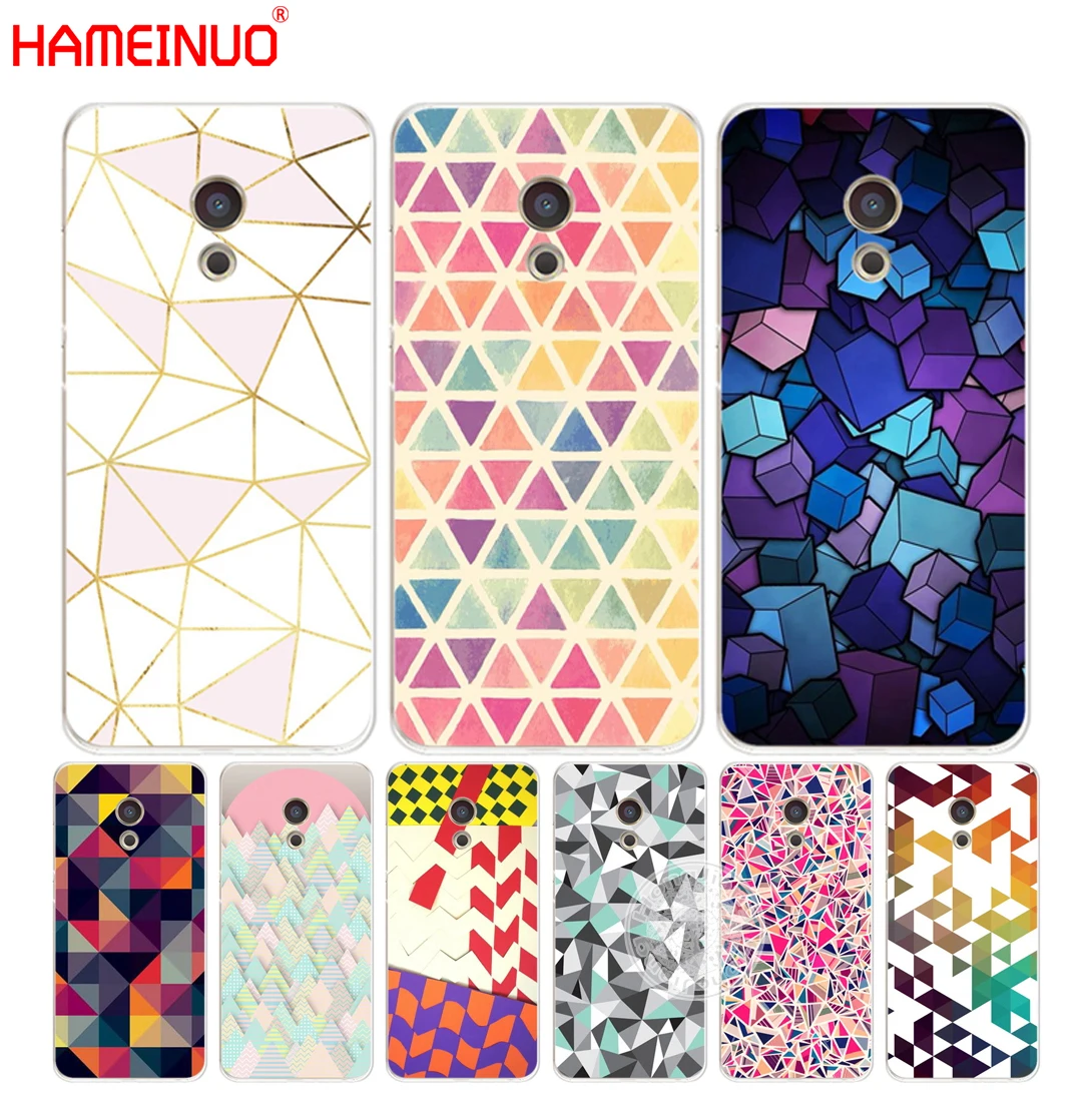 

HAMEINUO Fashionable Geometric Graphic Cover phone Case for Meizu M5 M5S M6 M2 M3 M3S MX4 MX5 MX6 PRO 6 5 U10 U20 note plus