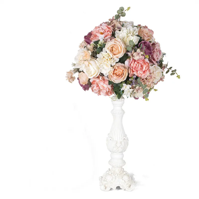 

Artificial 30/40cm Wedding Flower Ball Simulation Rose Hydrangea Flowers Hemisphere Roman Column Home Party Decor Flores