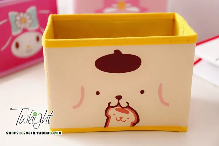 Мультфильм рисунок «Hello Kitty» с рисунками из мультфильма «My Melody Cinnamoroll Собака пудинг собака персонажи Little Twin Stars милые косметички игрушка складной ящик для хранения сумка - Цвет: 4