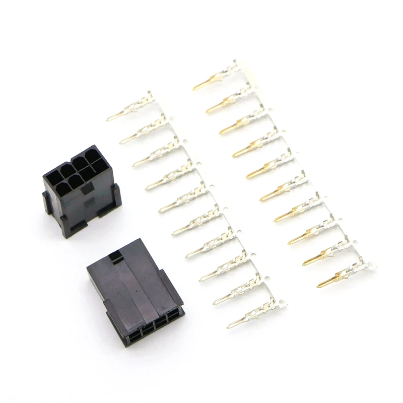 

4.2mm 5559 GPU/PCI-E 8Pin Female Connector with 10pcs Terminal pins for PC Modding.