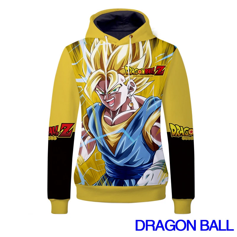 Fans Wear Anime Hoodies Dragon Ball Z Pocket Hooded Sweatshirts Goku 3D Digital printing Men Women Long Sleeve New Hoodie