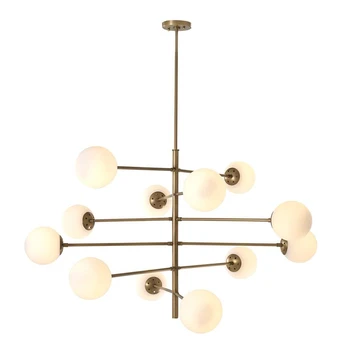 

Mooielight Nordic 8/10/12 Light Glass Globes Lampshades G9 for Living Room Luminarias Pendant Chandelier Lighting for Bedroom