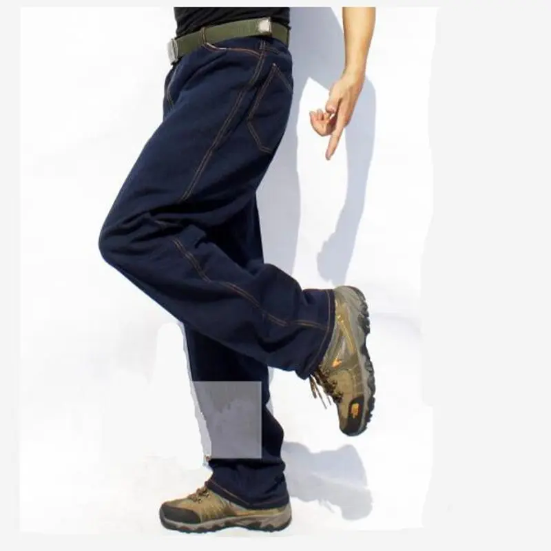 Fashion Multi-pocket Men's Cargo Jeans Loose Casual Trousers Men Straight Baggy Denim Trouser Male Bottoms Wear Overalls