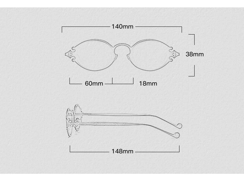 Retro Oval Sunglasses detail (4)