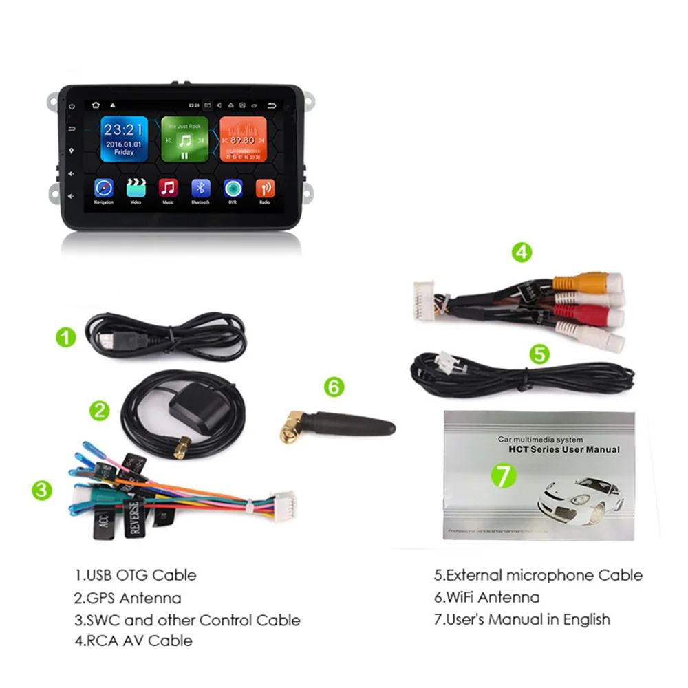 Eunavi 8 &quot2din автомобильный dvd Android 9 0 2 din Радио Стерео Восьмиядерный для VW Golf MK6 5 Polo