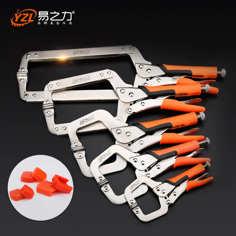 

Locking Pliers Alloy Steel Welding Locking C Clamp Pliers Round Wood Tenon Locator Woodworking Clips Hand Tool