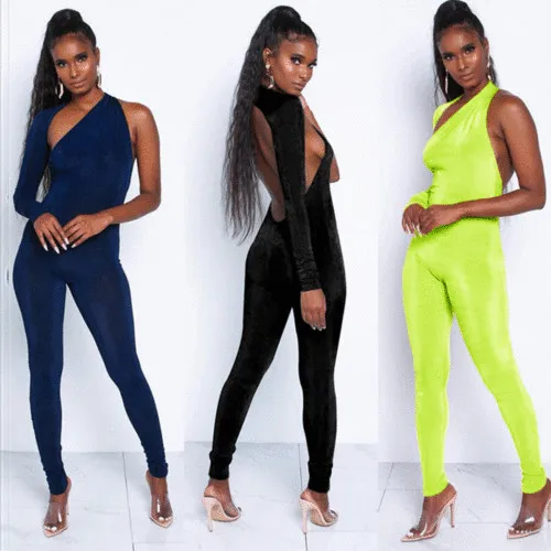

Hirgin Women Sexy Backless Bodycon Fashion Slim Yogawear Jumpsuit Gymwear Sport Playsuit Romper Wholesale