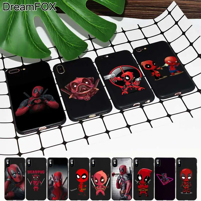 M492 Funny Deadpool Black Soft TPU Silicone Case Cover For Apple iPhone 11 Pro XR XS Max X 8 7 6 6S Plus 5 5S 5G SE |