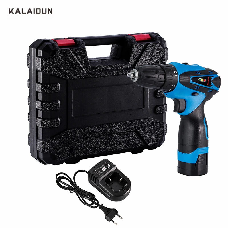 

KALAIDUN 16.8V Electric Drill Mobile Power Tools Electric Screwdriver Lithium Battery Cordless Impact Drill With Extra Toolbox