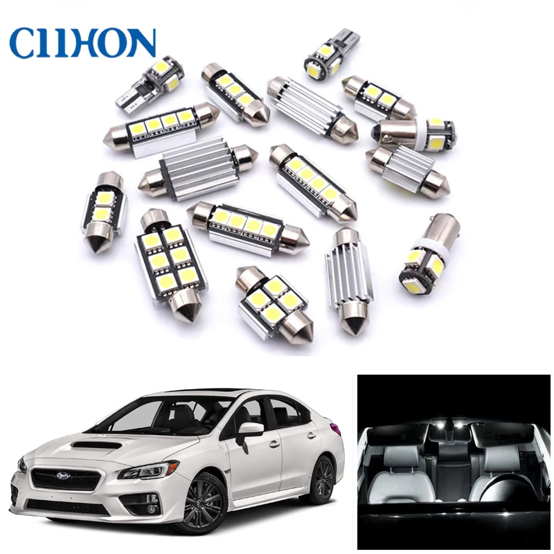 Us 12 0 40 Off Ciihon 10pcs Auto Led Lights Bulbs Car Interior Lamp Canbus Map Dome Light For Subaru Forester Impreza 03 14 Wrx Sti 15 17 In Signal