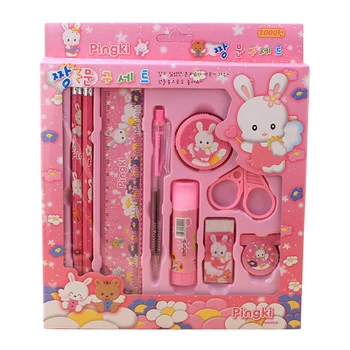 

9in1 Learn Stationery Box Set Pencil Eraser Ruler Sharpener Kids Girls Boys New