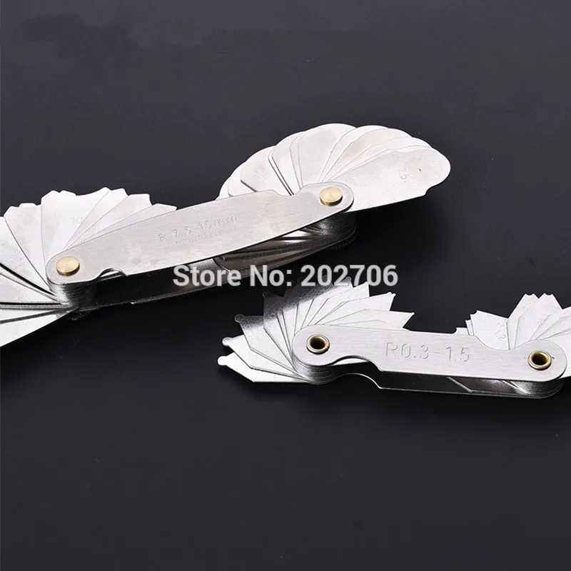 4 шт. радиус набор датчиков R1-6.5/R7-14.5/R15-25/R26-80mm измерительные приборы из нержавеющей стали