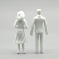 10pcs/lot 1:25 Scale Miniature People Model Unpainted ABS Figures Railway Train Layout Architecture Building Scenery for Diorama 2
